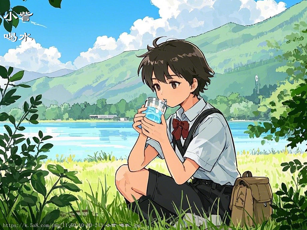小訾喝水搞笑图片