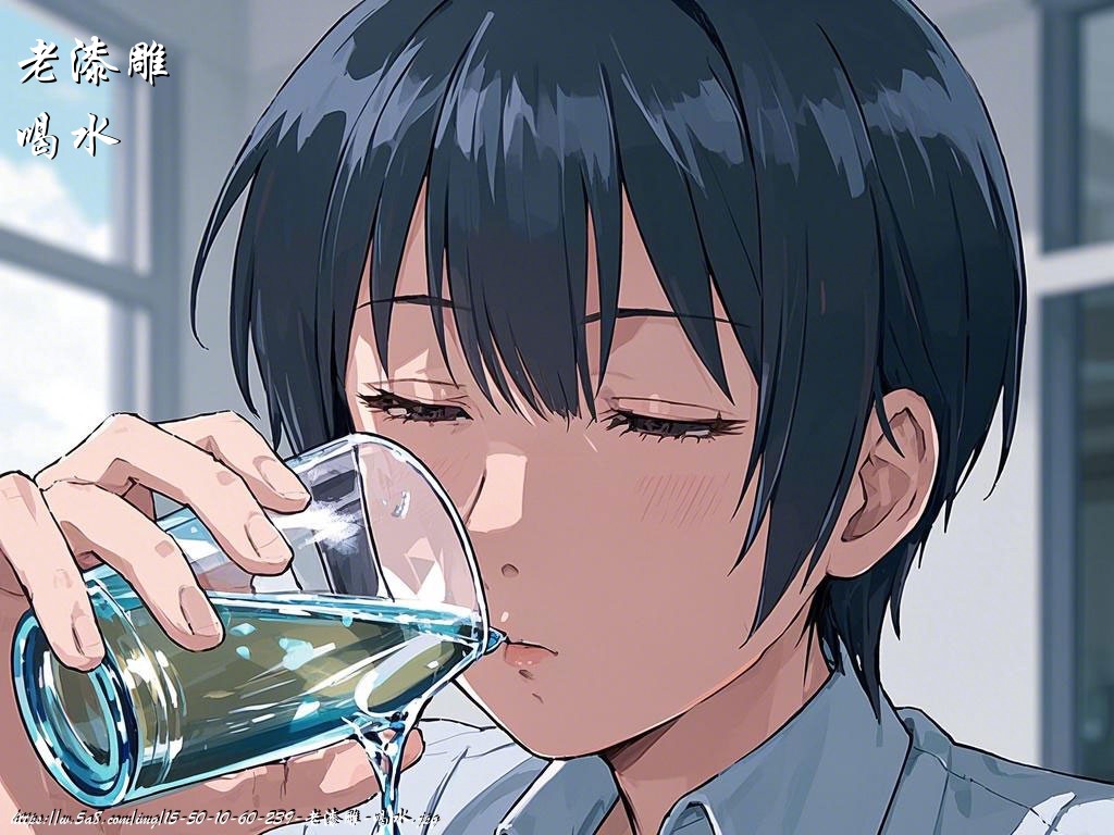 老漆雕喝水搞笑图片