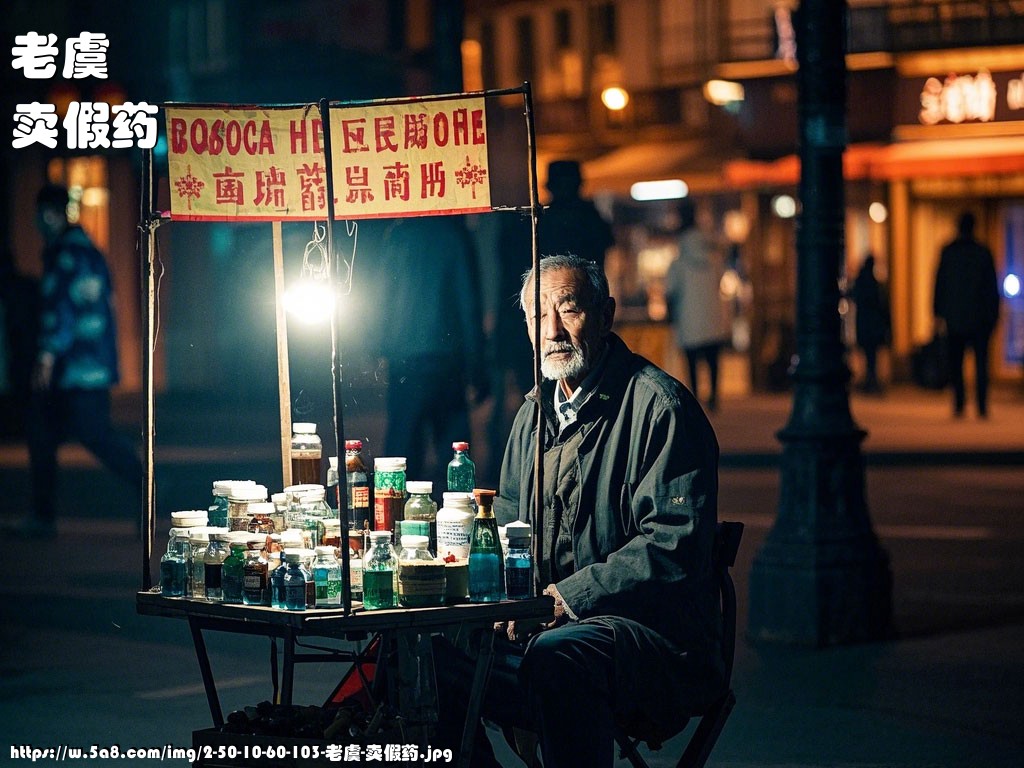 老虞卖假药搞笑图片