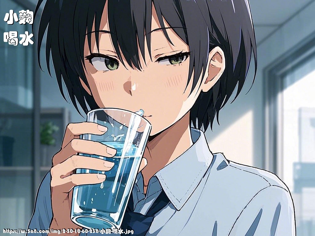 小麴喝水搞笑图片