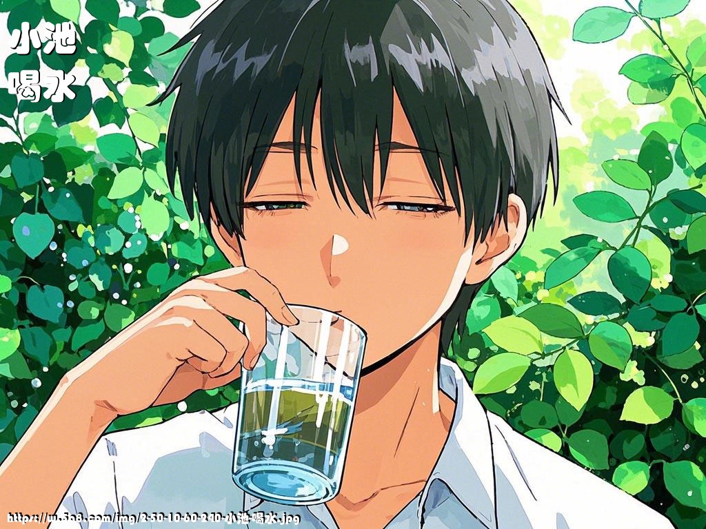 小池喝水搞笑图片