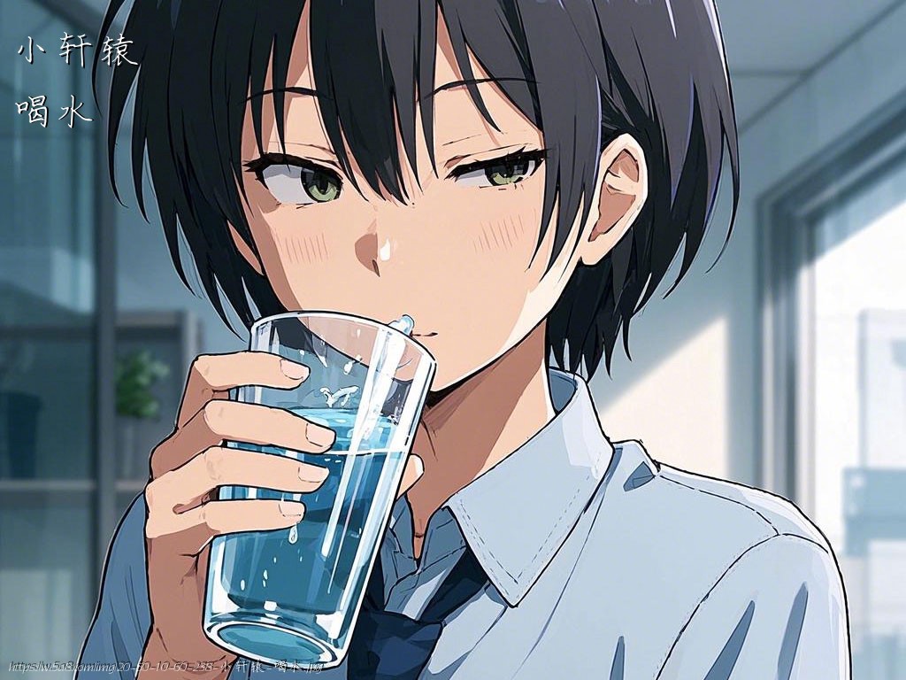 小轩辕喝水搞笑图片