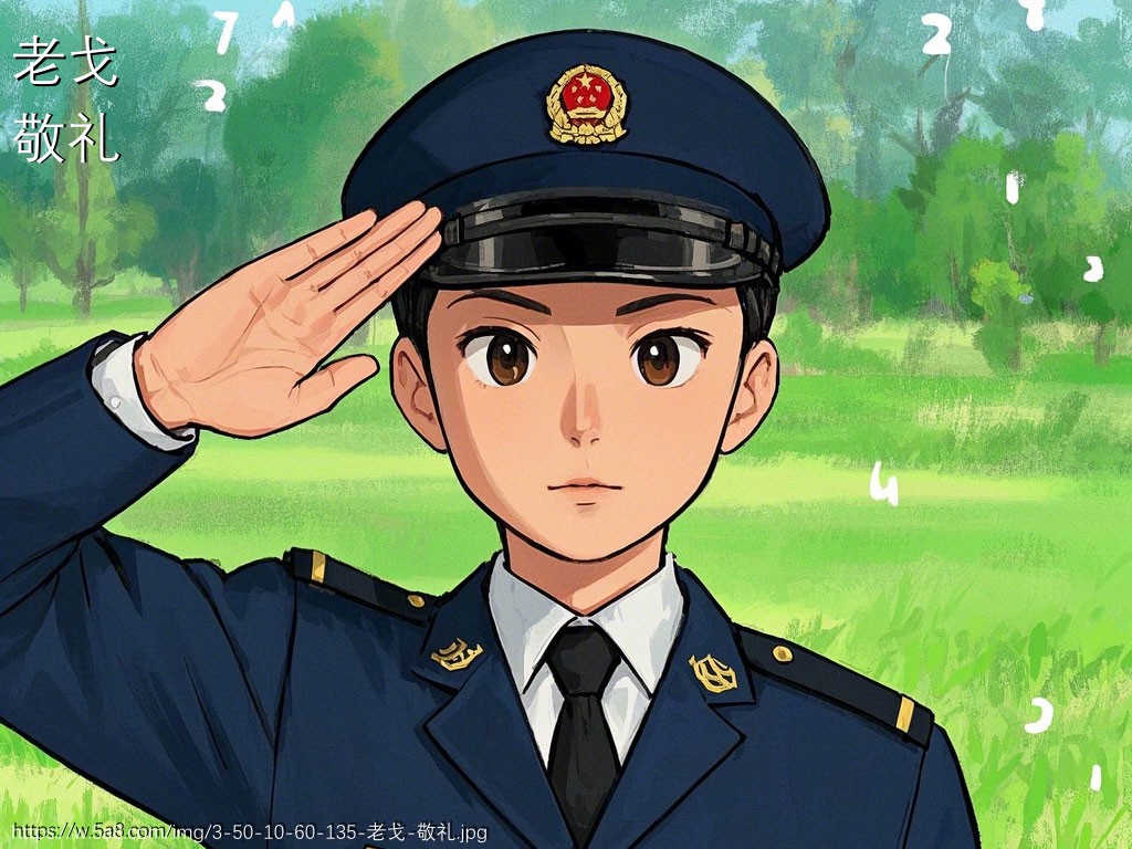 老戈敬礼搞笑图片