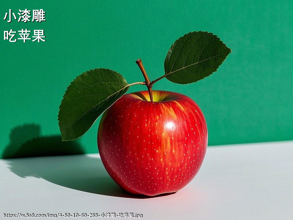 小漆雕吃苹果搞笑图片