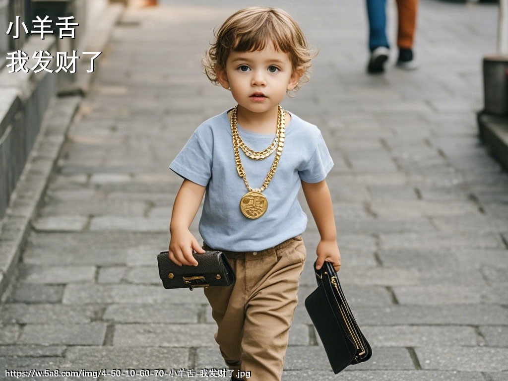 小羊舌我发财了搞笑图片
