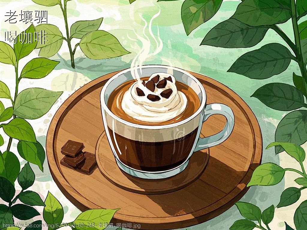 老壤驷喝咖啡搞笑图片