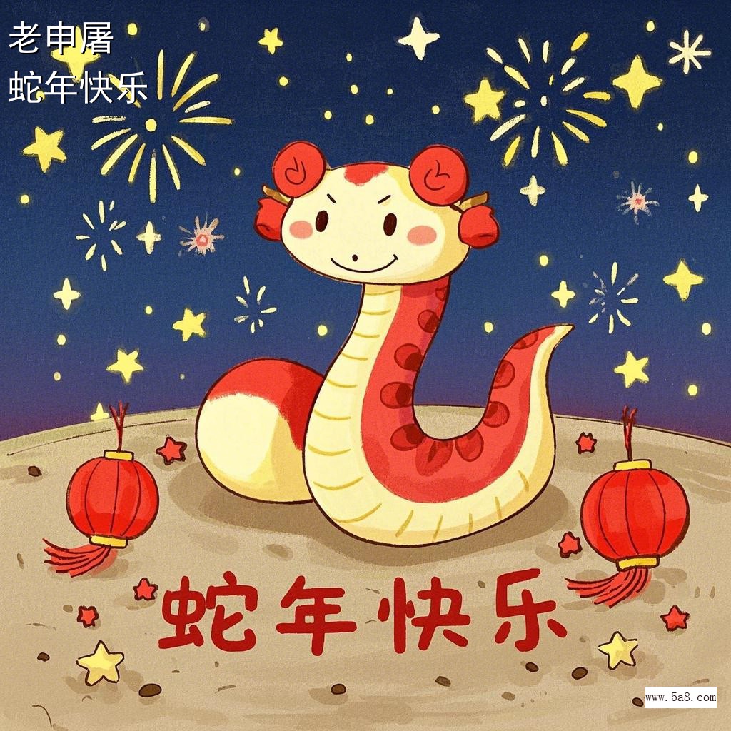 蛇年快乐老申屠搞笑图片