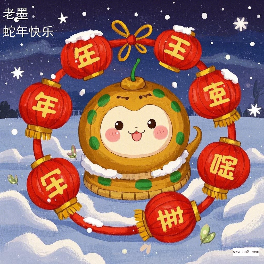 蛇年快乐老墨搞笑图片