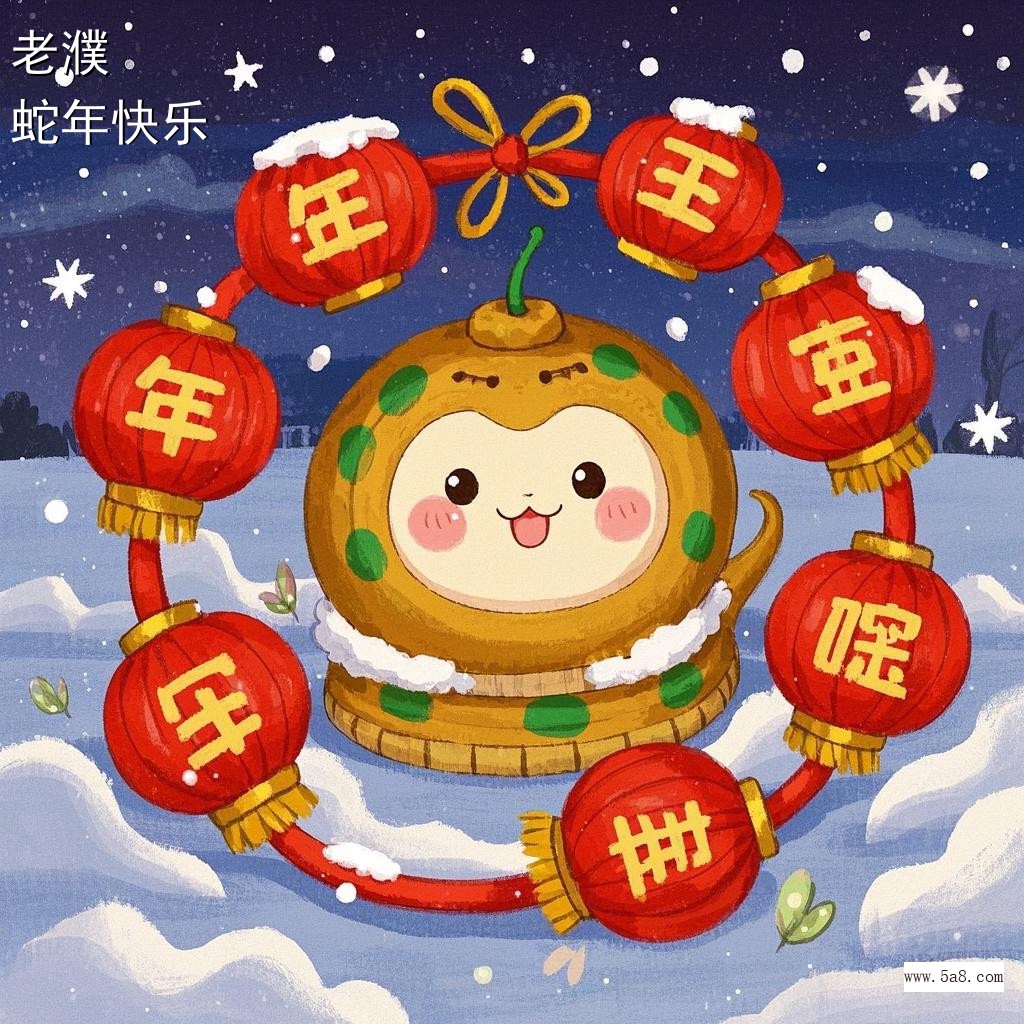 蛇年快乐老濮搞笑图片