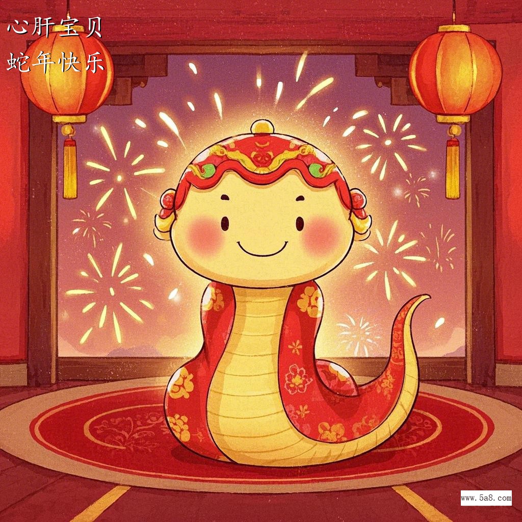蛇年快乐心肝宝贝搞笑图片