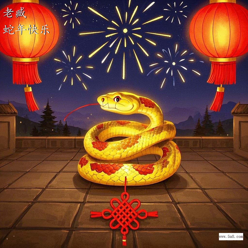 蛇年快乐老臧搞笑图片