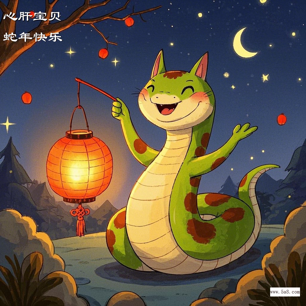 蛇年快乐心肝宝贝搞笑图片