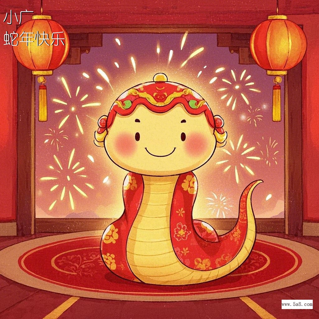 蛇年快乐小广搞笑图片