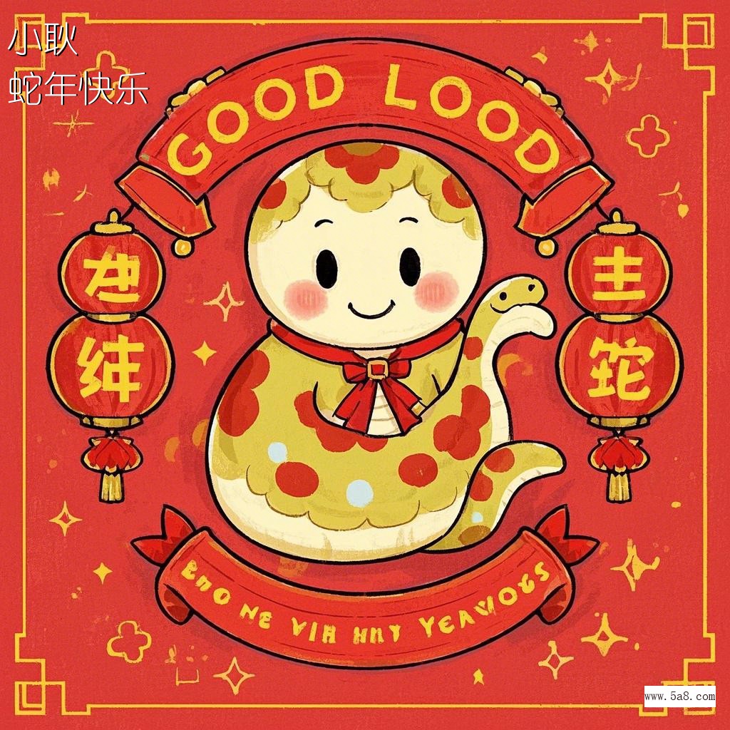 蛇年快乐小耿搞笑图片