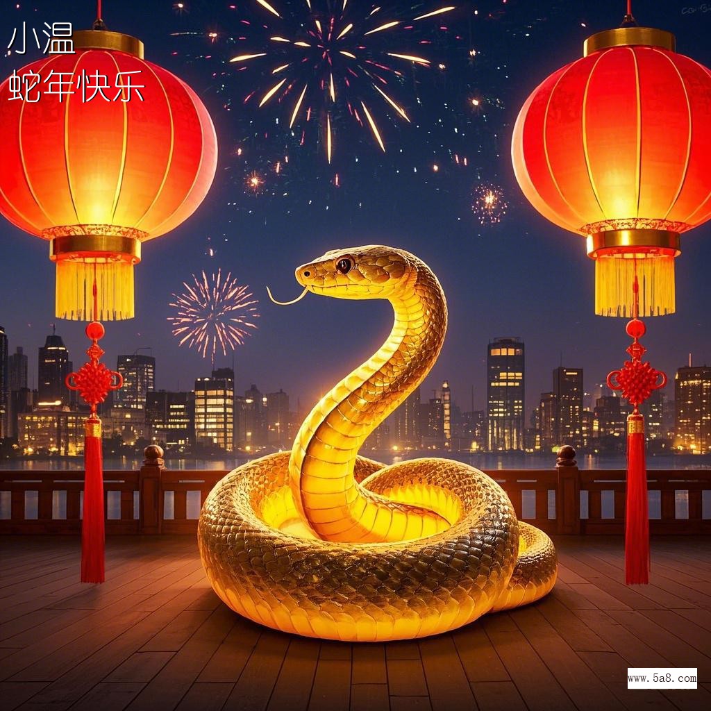 蛇年快乐小温搞笑图片