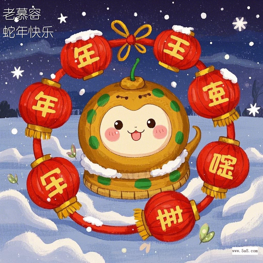 蛇年快乐老慕容搞笑图片