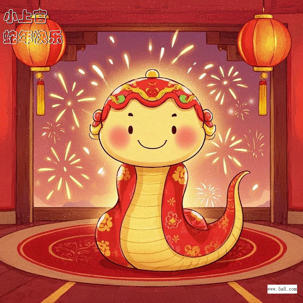 蛇年快乐小上官搞笑图片