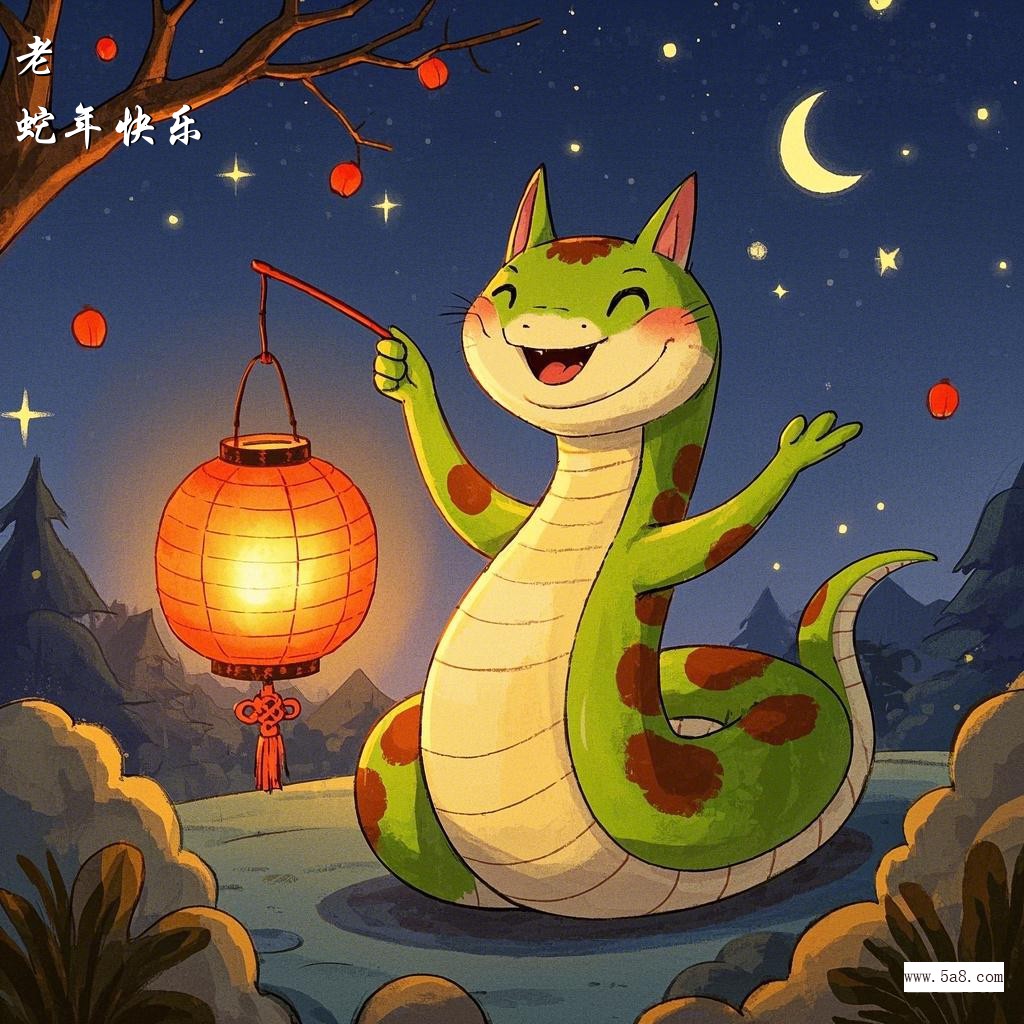 蛇年快乐老欎搞笑图片