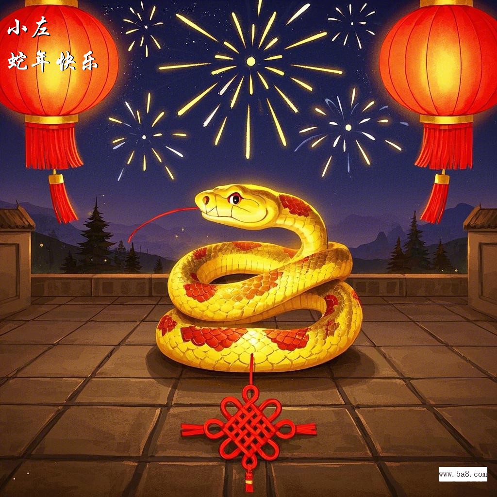 蛇年快乐小左搞笑图片
