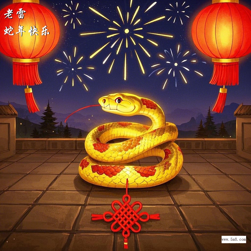 蛇年快乐老雷搞笑图片
