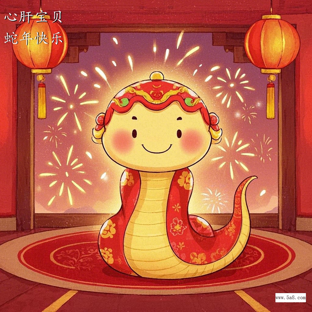 蛇年快乐心肝宝贝搞笑图片