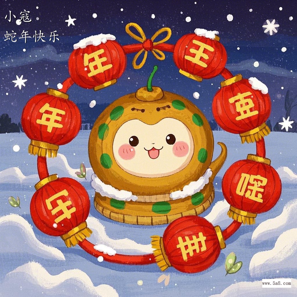蛇年快乐小寇搞笑图片