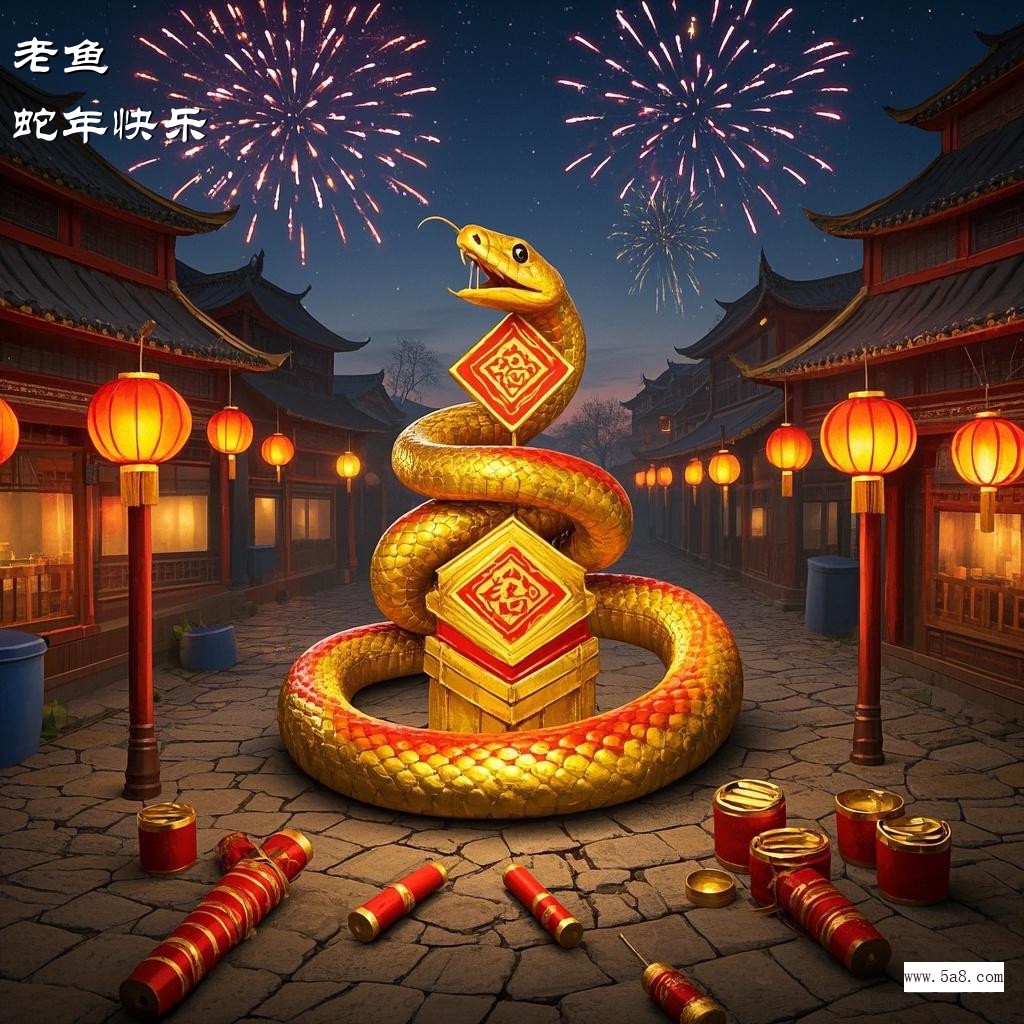 蛇年快乐老鱼搞笑图片