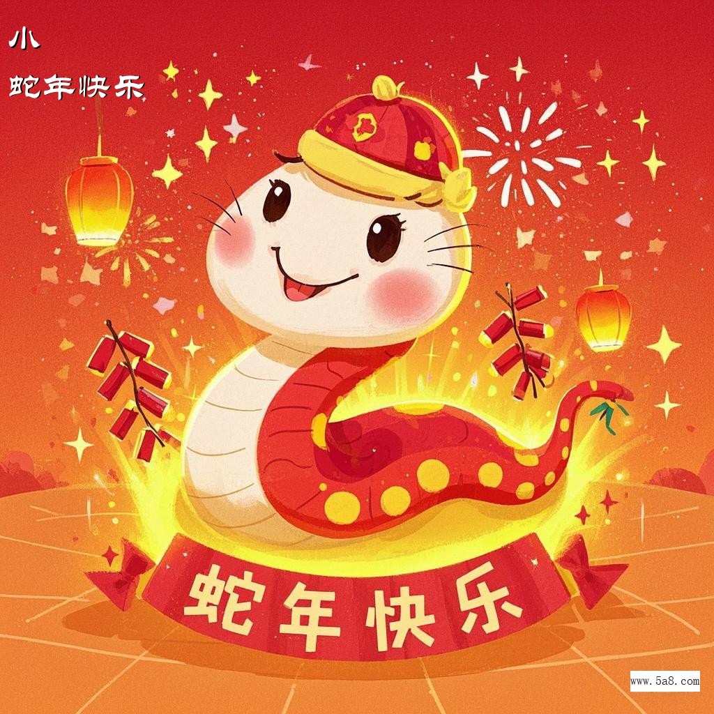 蛇年快乐小欎搞笑图片