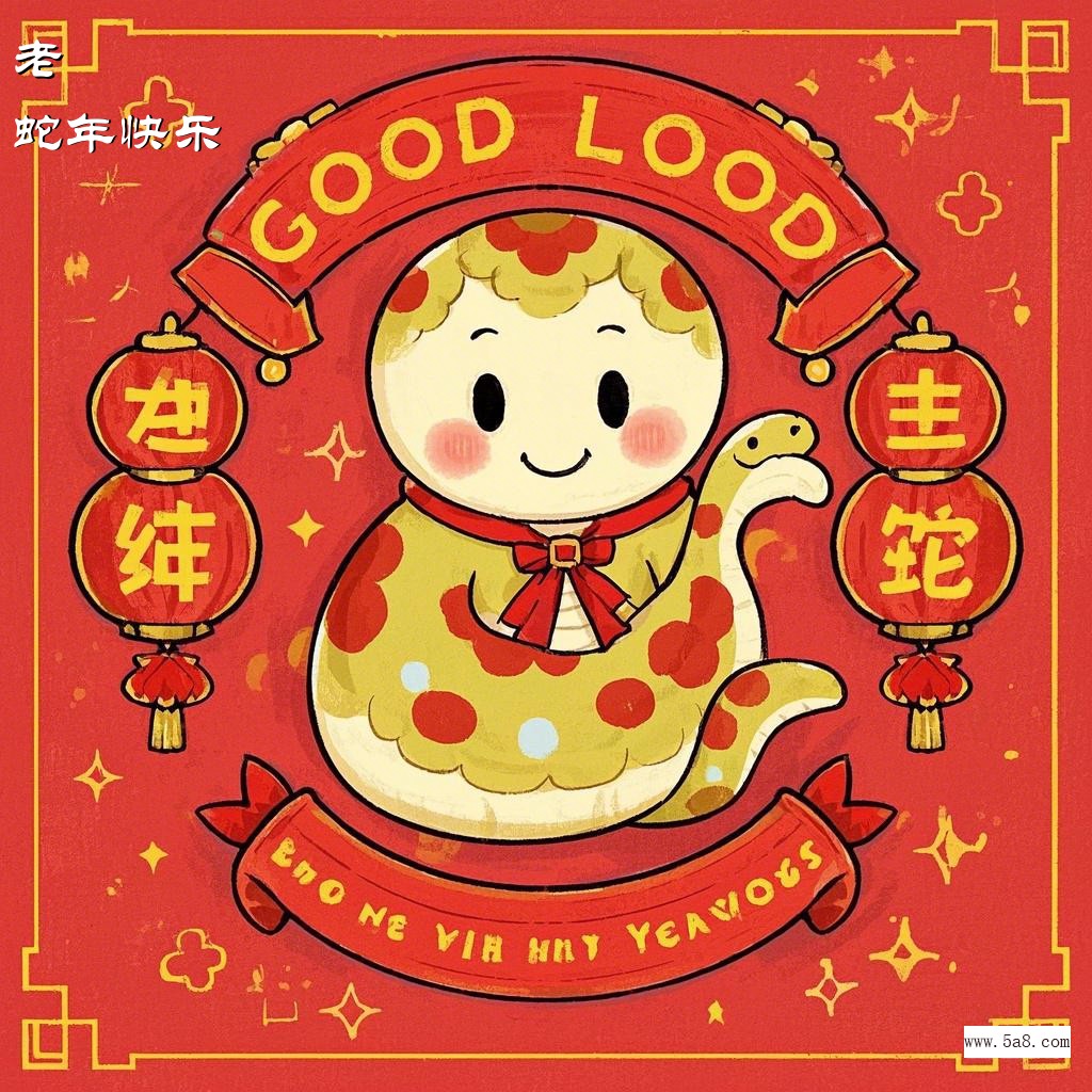 蛇年快乐老欎搞笑图片