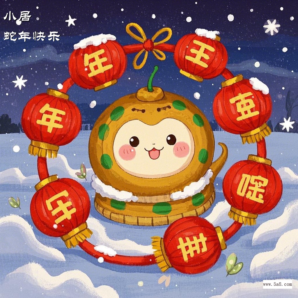蛇年快乐小居搞笑图片