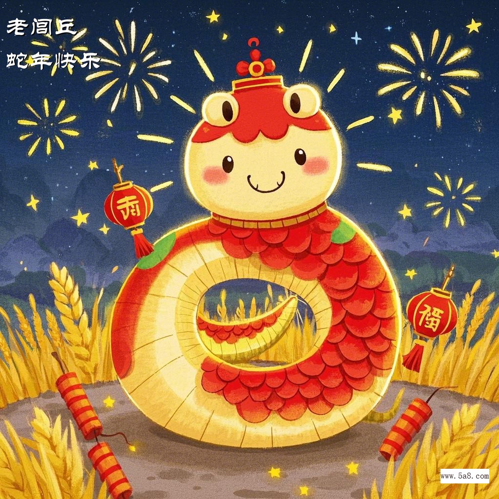 蛇年快乐老闾丘搞笑图片