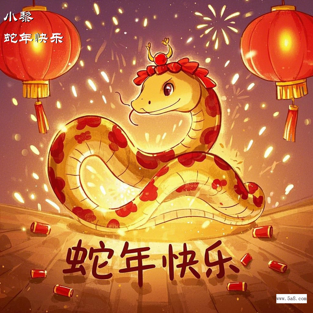 蛇年快乐小黎搞笑图片