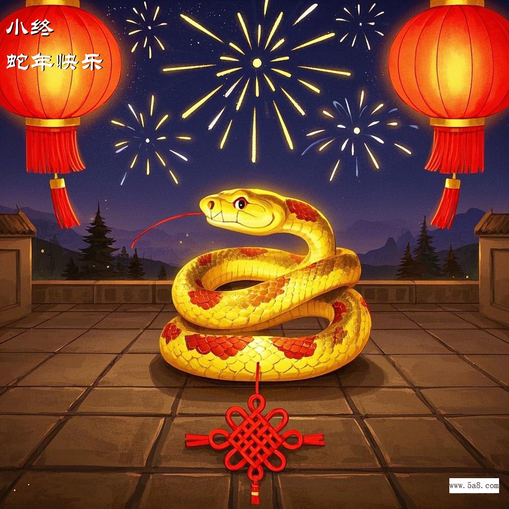 蛇年快乐小终搞笑图片