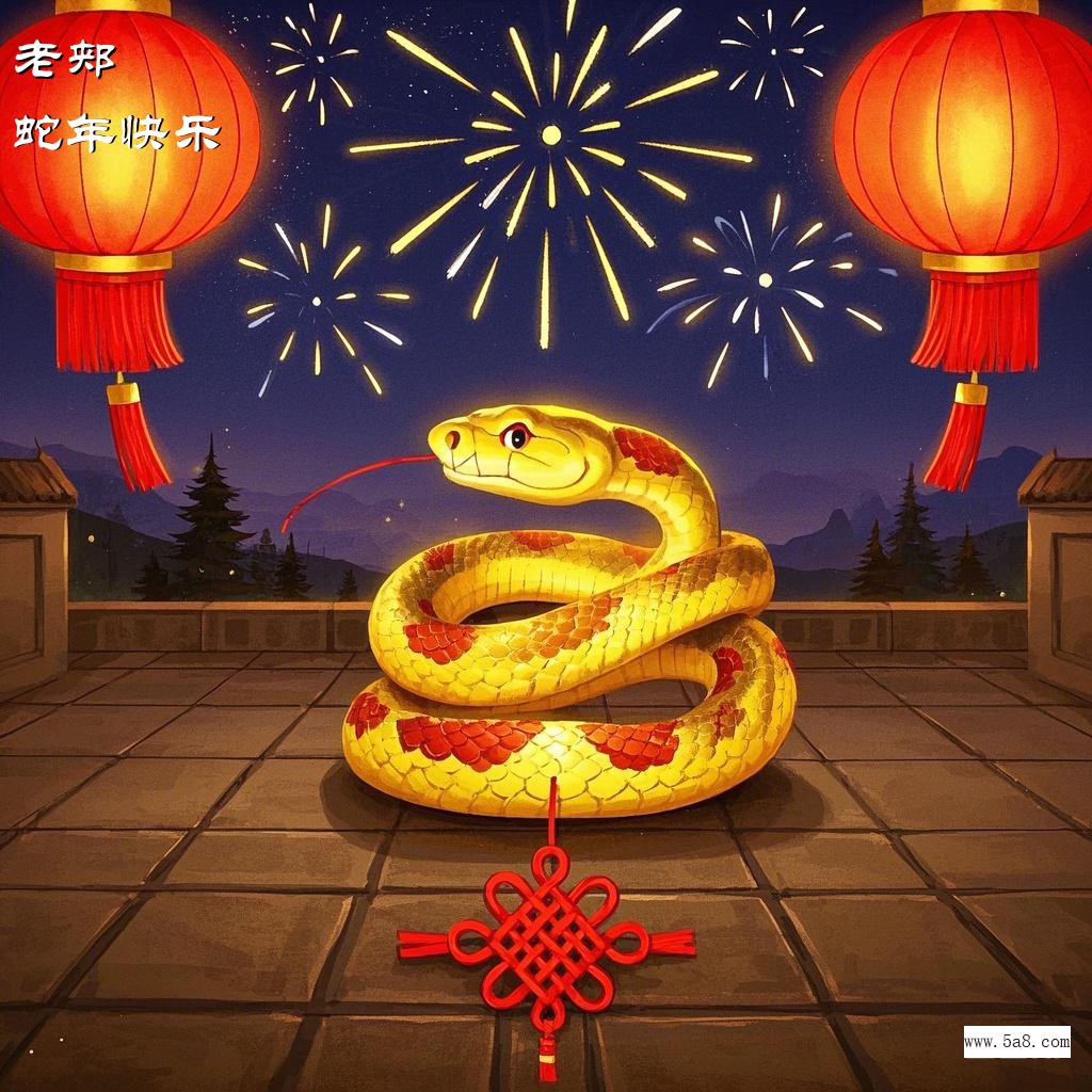 蛇年快乐老郏搞笑图片