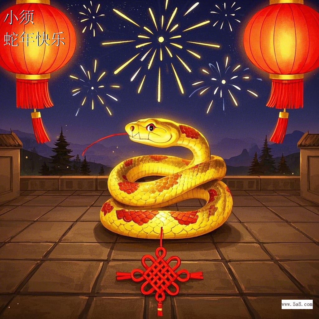 蛇年快乐小须搞笑图片