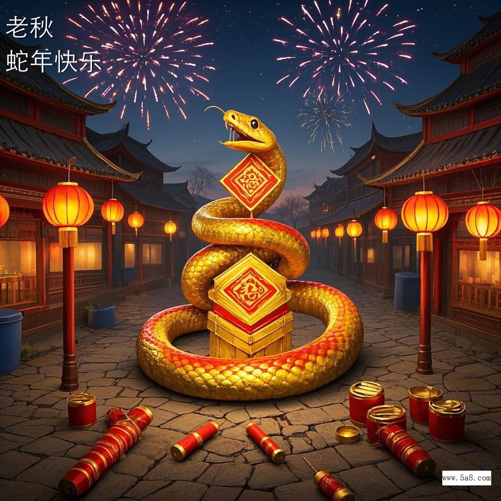 蛇年快乐老秋搞笑图片