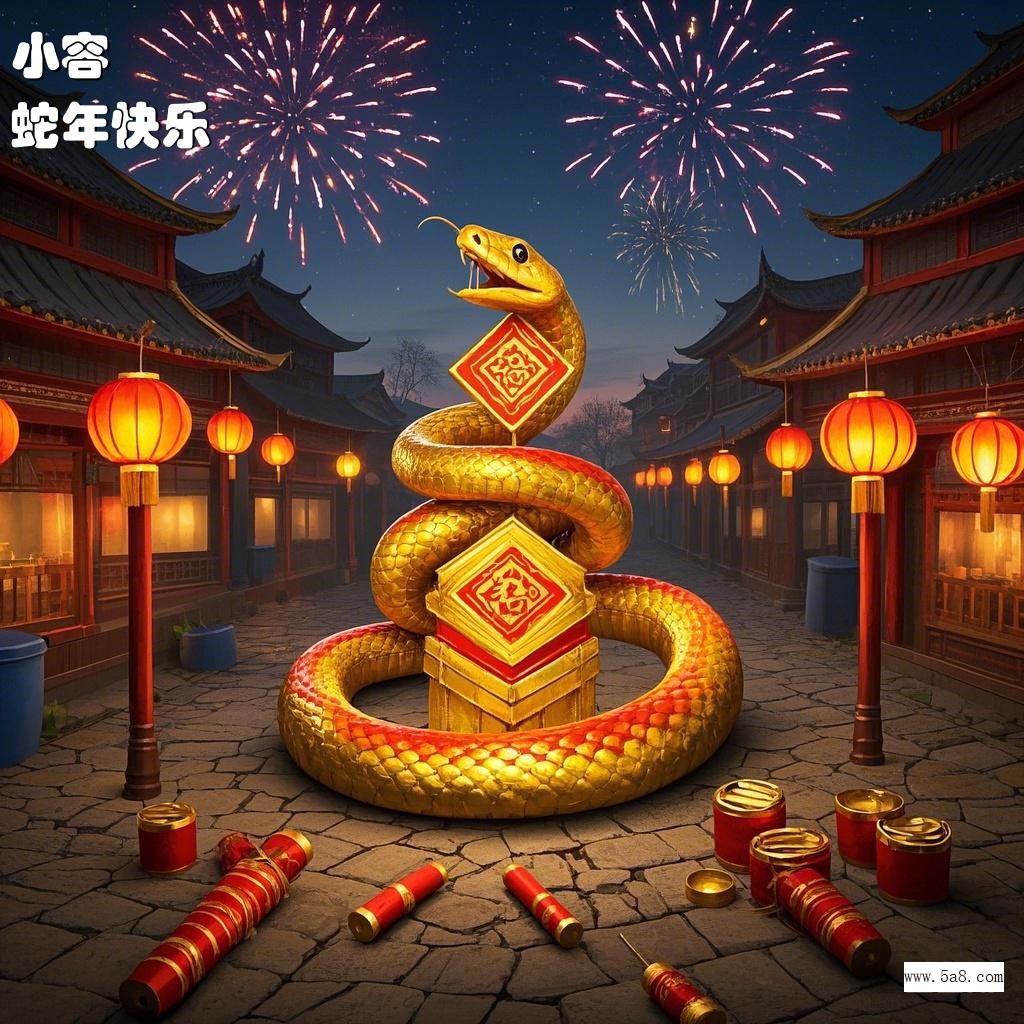 蛇年快乐小容搞笑图片