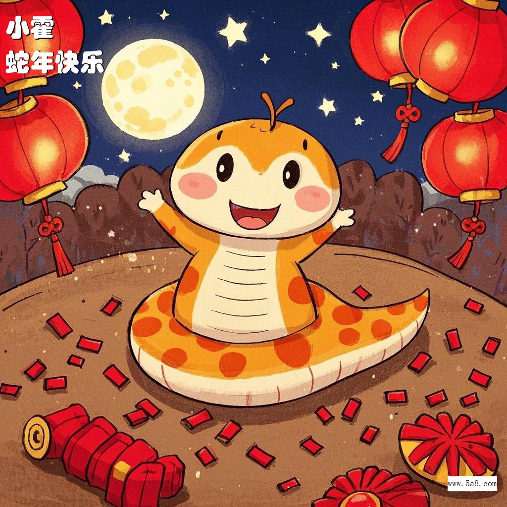 蛇年快乐小霍搞笑图片