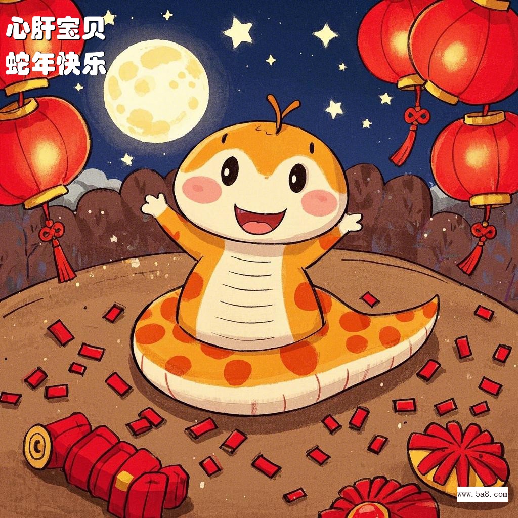 蛇年快乐心肝宝贝搞笑图片