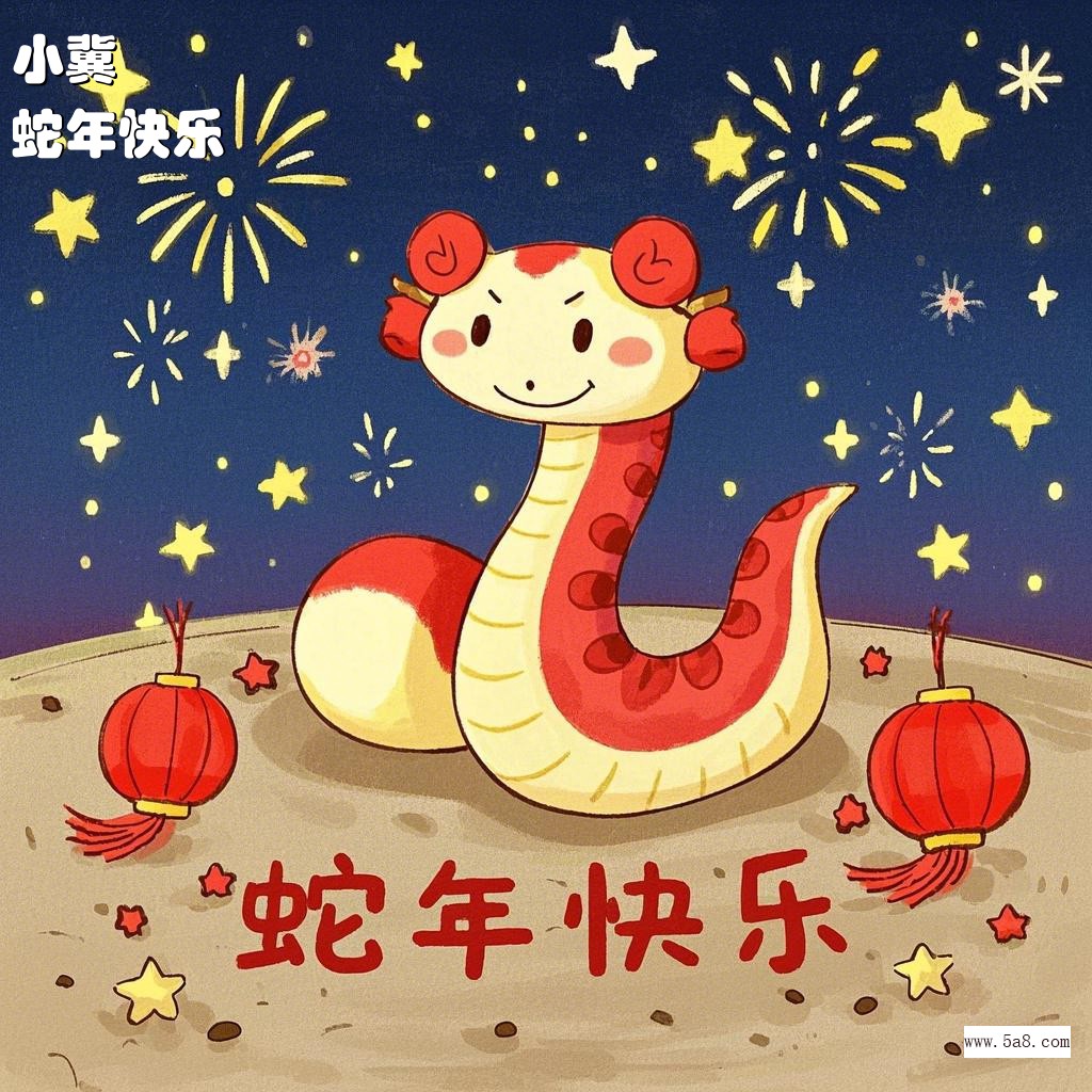 蛇年快乐小冀搞笑图片