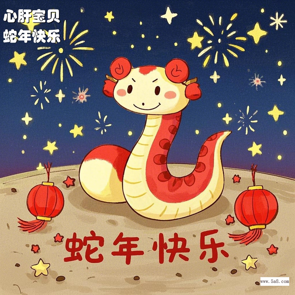 蛇年快乐心肝宝贝搞笑图片