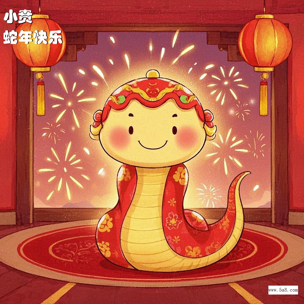 蛇年快乐小贲搞笑图片