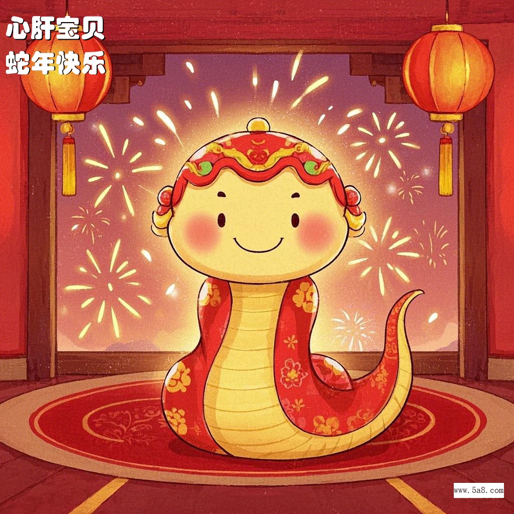 蛇年快乐心肝宝贝搞笑图片