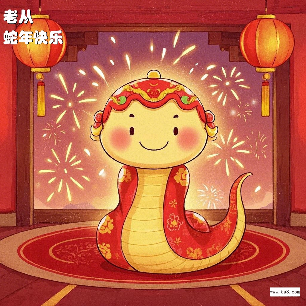 蛇年快乐老从搞笑图片