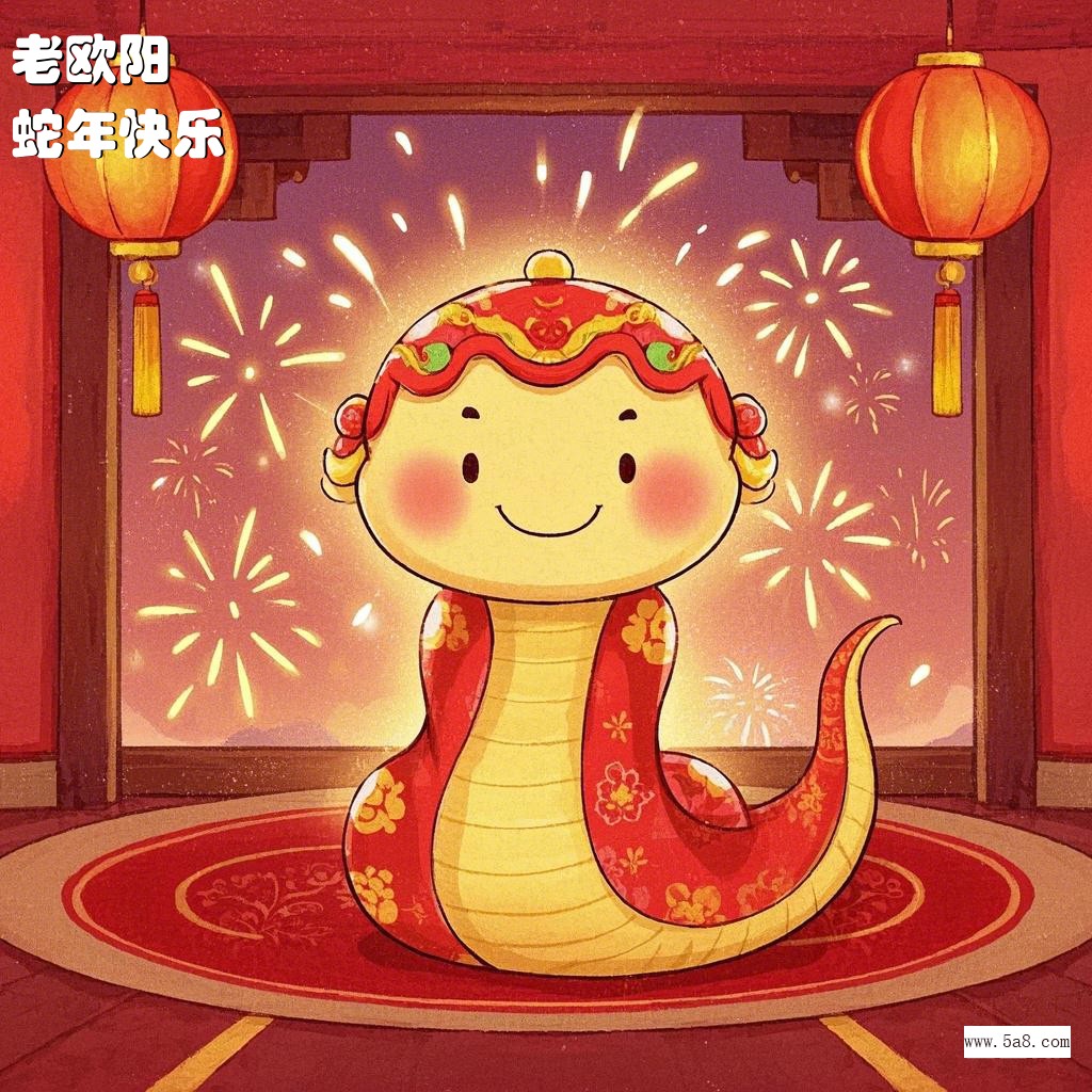 蛇年快乐老欧阳搞笑图片