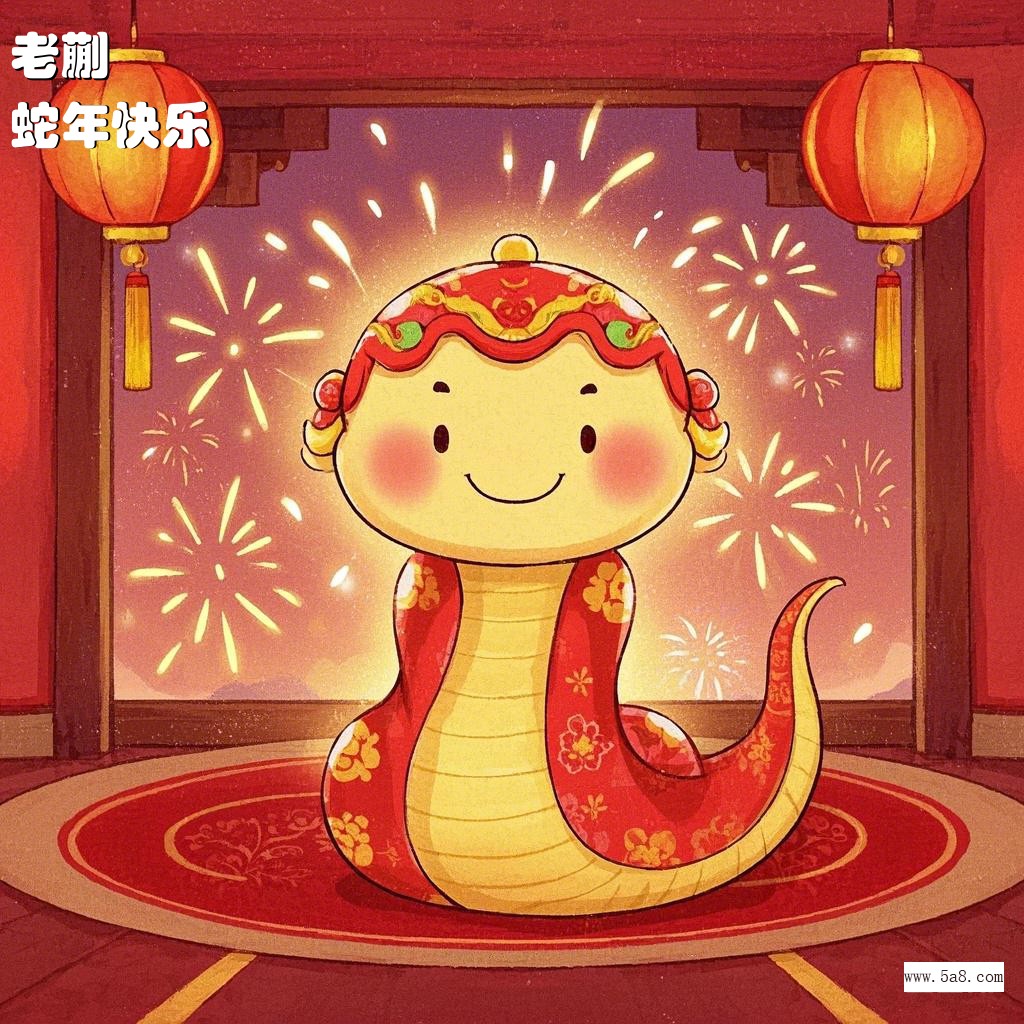蛇年快乐老蒯搞笑图片