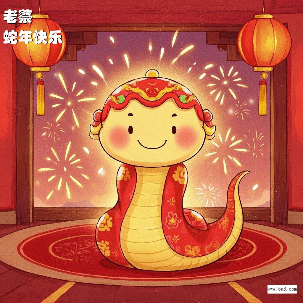 蛇年快乐老蔡搞笑图片