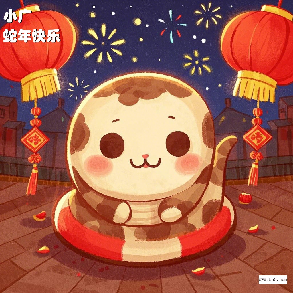 蛇年快乐小广搞笑图片