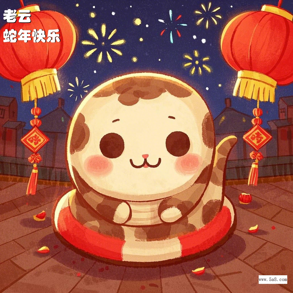 蛇年快乐老云搞笑图片