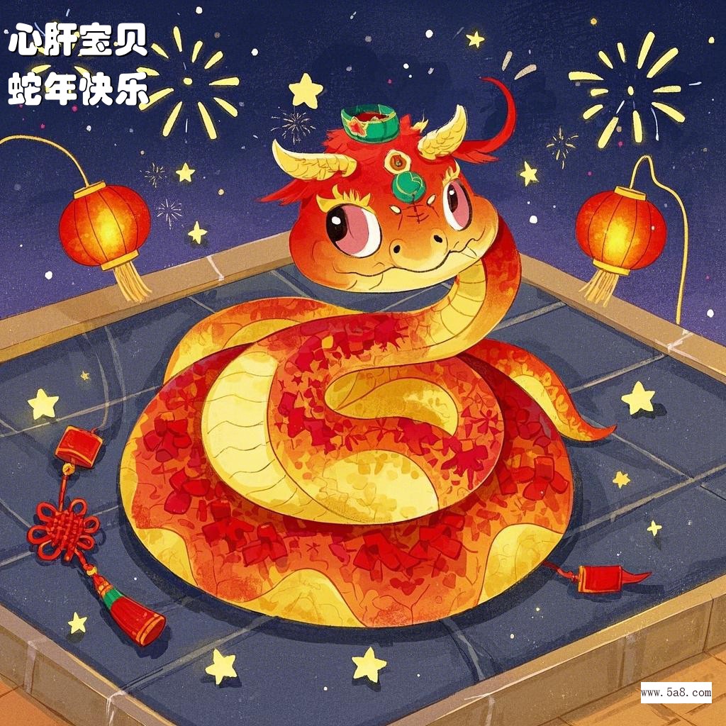 蛇年快乐心肝宝贝搞笑图片